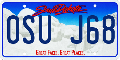 SD license plate 0SUJ68