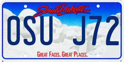 SD license plate 0SUJ72