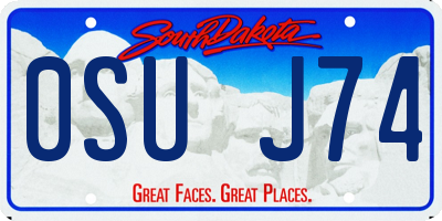 SD license plate 0SUJ74