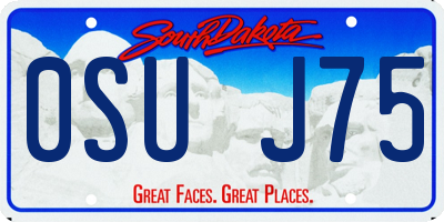 SD license plate 0SUJ75