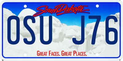 SD license plate 0SUJ76