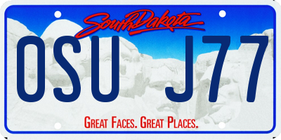SD license plate 0SUJ77
