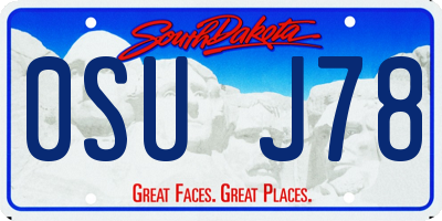 SD license plate 0SUJ78