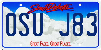 SD license plate 0SUJ83