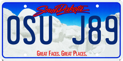 SD license plate 0SUJ89