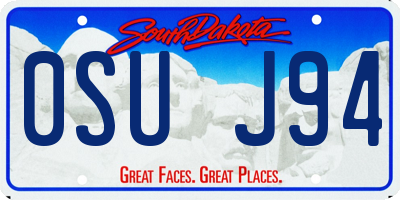 SD license plate 0SUJ94