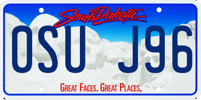 SD license plate 0SUJ96