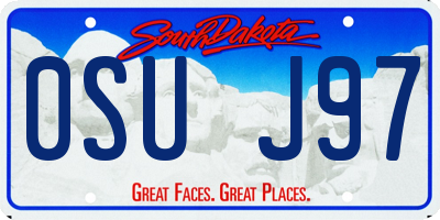 SD license plate 0SUJ97