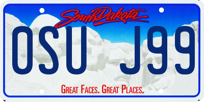 SD license plate 0SUJ99