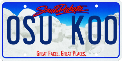 SD license plate 0SUK00