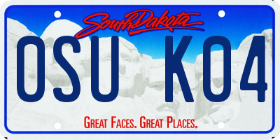SD license plate 0SUK04