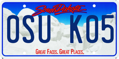 SD license plate 0SUK05