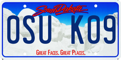 SD license plate 0SUK09