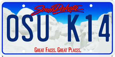 SD license plate 0SUK14