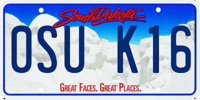 SD license plate 0SUK16