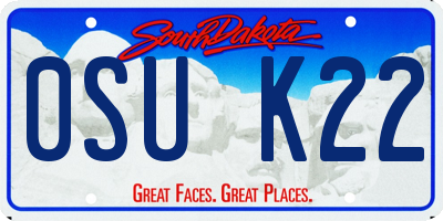 SD license plate 0SUK22