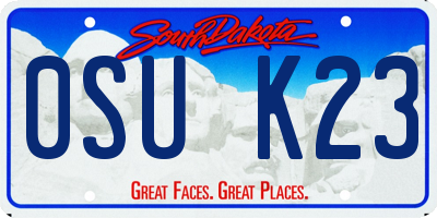 SD license plate 0SUK23