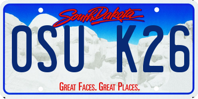 SD license plate 0SUK26