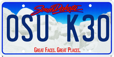 SD license plate 0SUK30