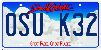 SD license plate 0SUK32