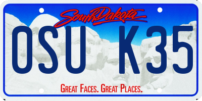 SD license plate 0SUK35