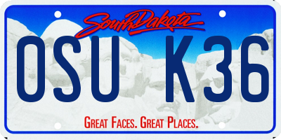 SD license plate 0SUK36