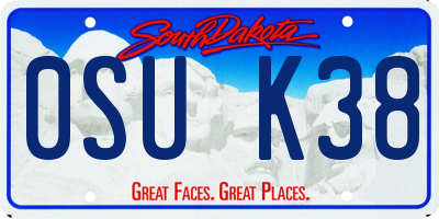 SD license plate 0SUK38