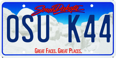 SD license plate 0SUK44