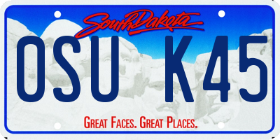 SD license plate 0SUK45