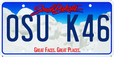 SD license plate 0SUK46