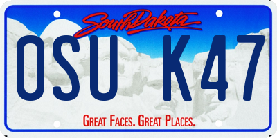 SD license plate 0SUK47