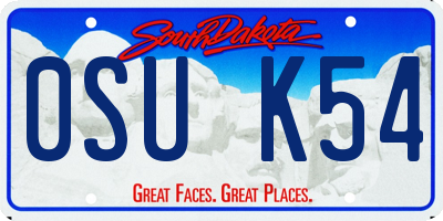 SD license plate 0SUK54