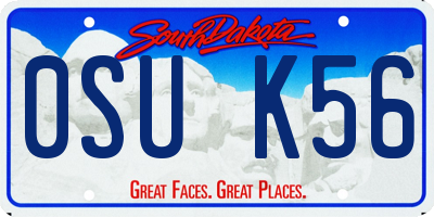 SD license plate 0SUK56