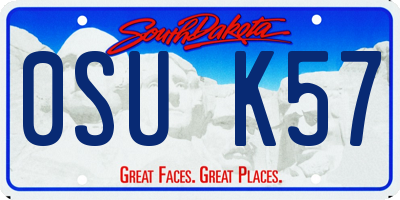 SD license plate 0SUK57