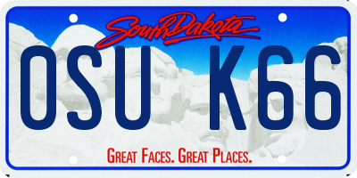 SD license plate 0SUK66