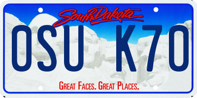 SD license plate 0SUK70