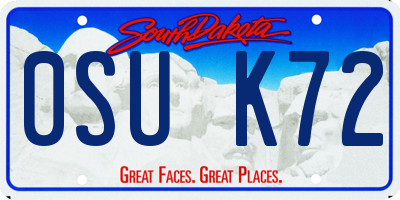 SD license plate 0SUK72