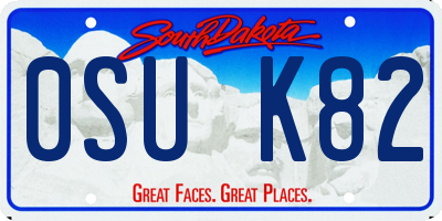 SD license plate 0SUK82