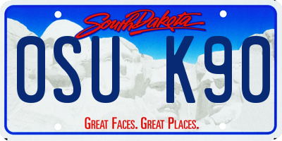 SD license plate 0SUK90
