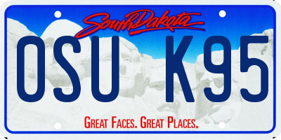 SD license plate 0SUK95