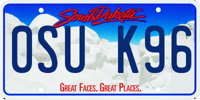 SD license plate 0SUK96