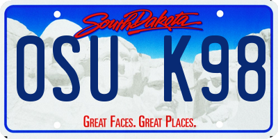 SD license plate 0SUK98