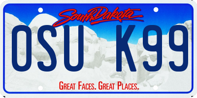 SD license plate 0SUK99