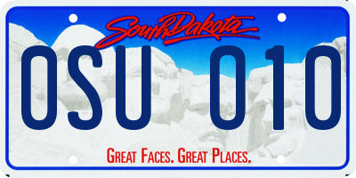 SD license plate 0SUO10