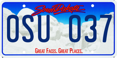 SD license plate 0SUO37