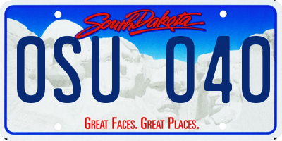 SD license plate 0SUO40