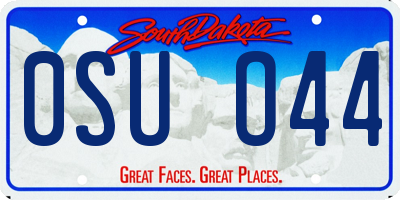 SD license plate 0SUO44