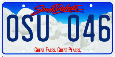 SD license plate 0SUO46