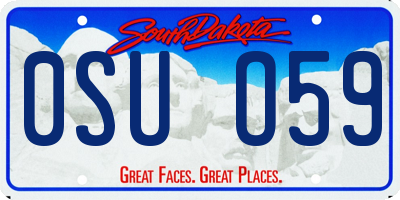 SD license plate 0SUO59