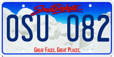 SD license plate 0SUO82